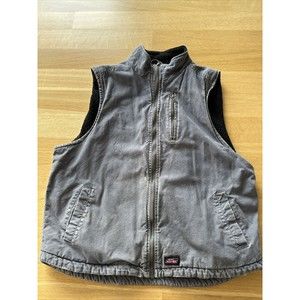 Genuine Dickies Sherpa Fleece Lined Work Vest Men's Size XL (46-48) Gray Flaws